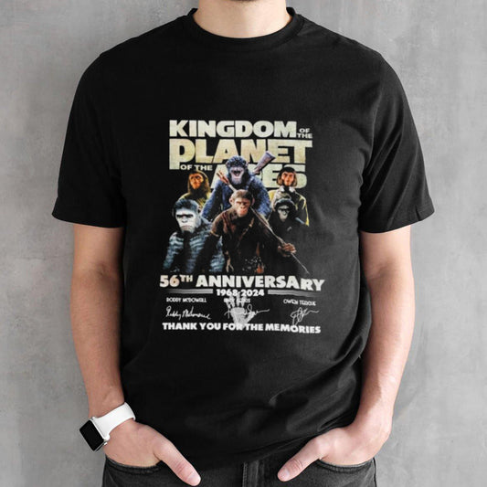 Kingdom Of The Planet Of The Apes 56th Anniversary 1968-2024 Thank You For The Memories Signatures shirt