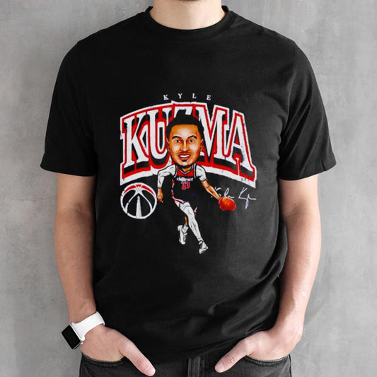 Kyle Kuzma Washington Wizards signature cartoon shirts