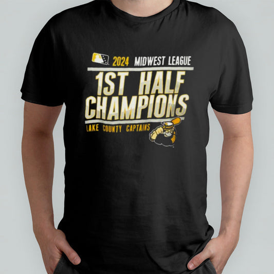 Lake County Captains 2024 Midwest League 1st Half Champions shirt