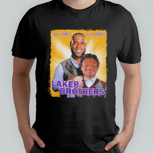 Laker Brothers Lebron James And Bronny James shirt