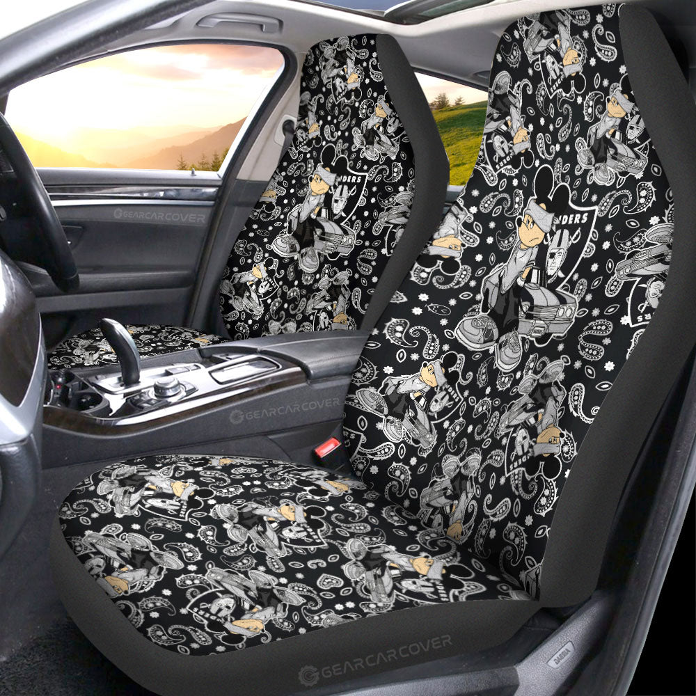 Las Vegas Raiders Car Seat Covers Cartoon Theme Collection