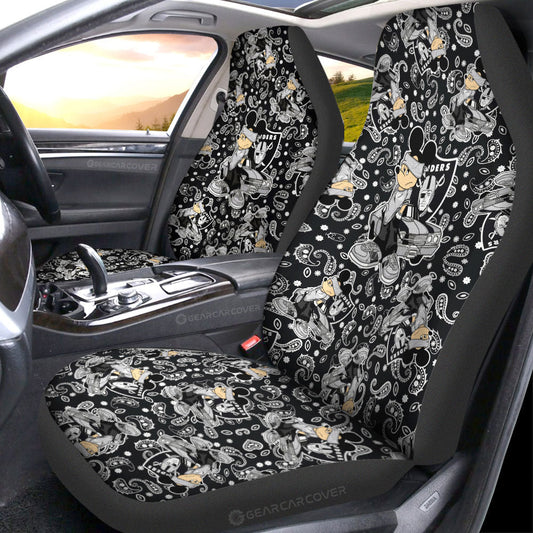 Las Vegas Raiders Car Seat Covers Cartoon Theme Collection