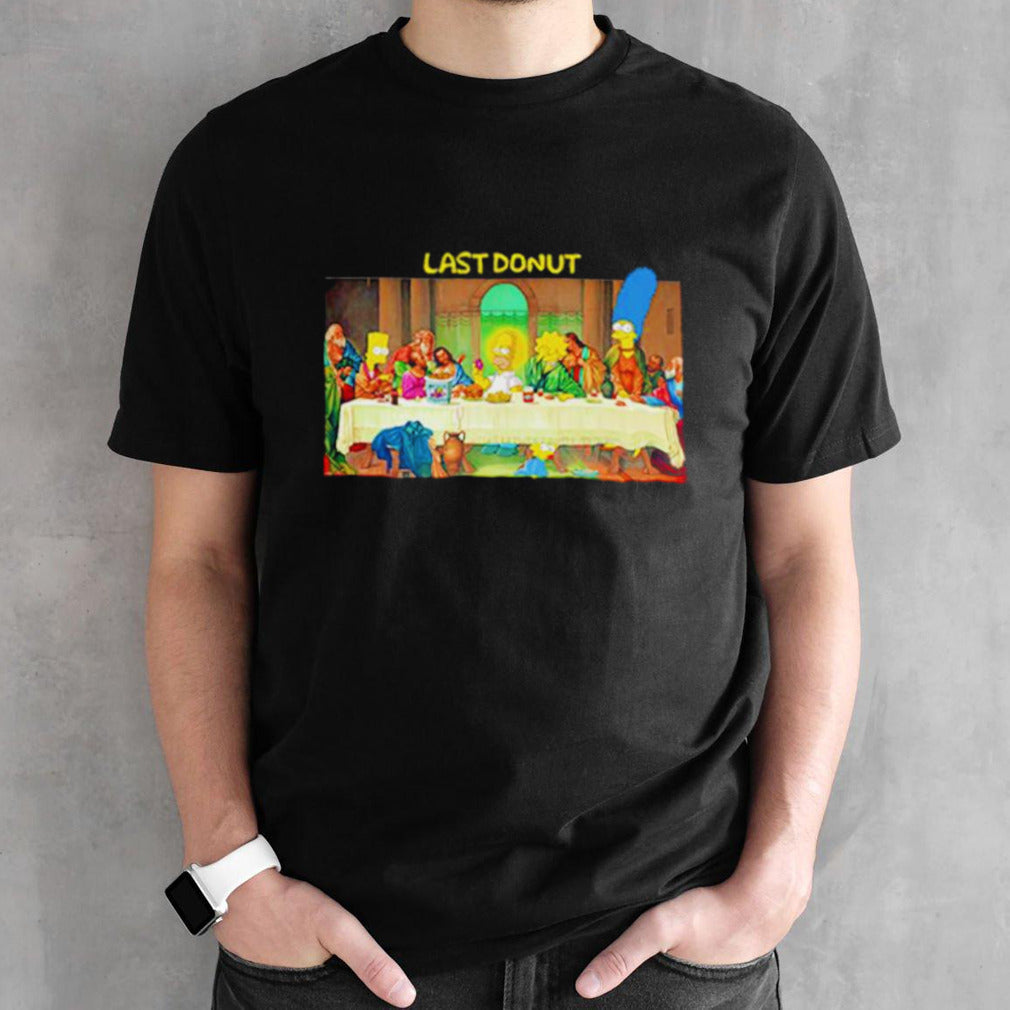Last donut Simpsons the last supper parody shirt