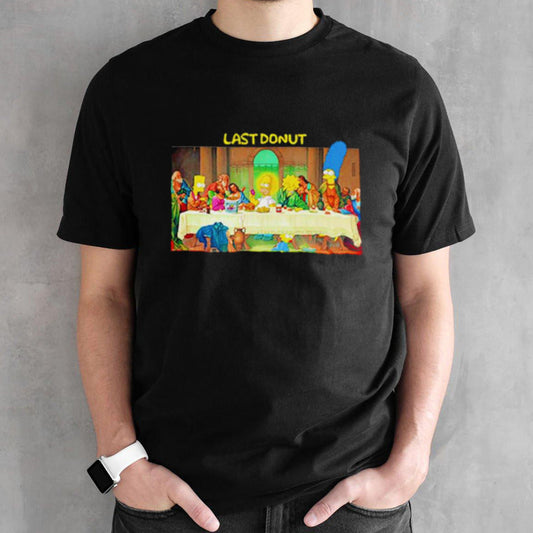 Last donut Simpsons the last supper parody shirt