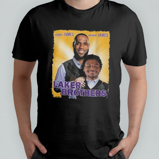 Lebron And Bronny Lakers Brothers T-shirt