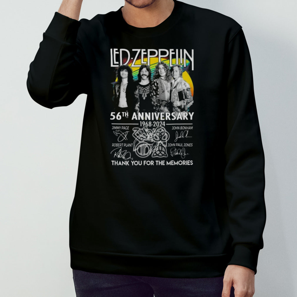 Led Zeppelinaca 56th Anniversary 1968-2024 Thank You For The Memories Signatures Shirt