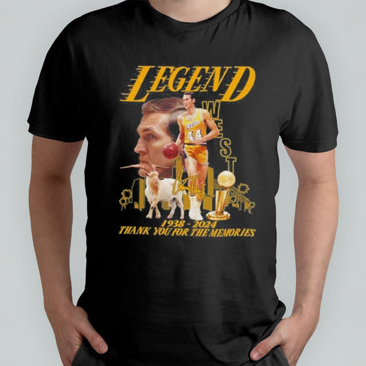 Legend 44 Jerry West Thank You For The Memories Signature Shirt
