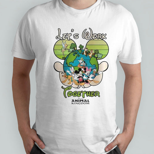 Letsâ€™s Work Together Mickey And Friends Earth Day T-shirts
