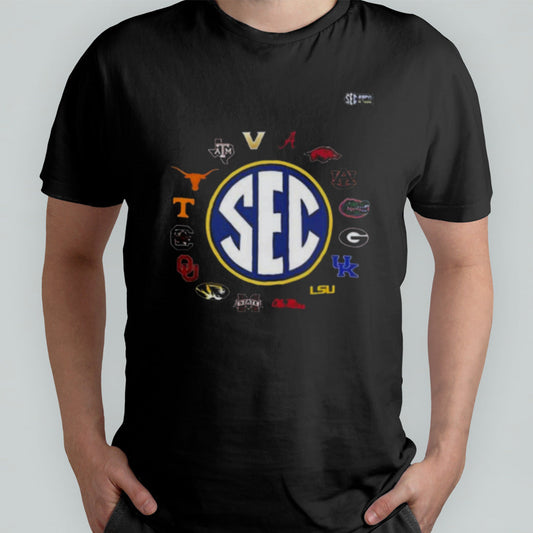 Logos of 2024 southeastern conference teams shirt