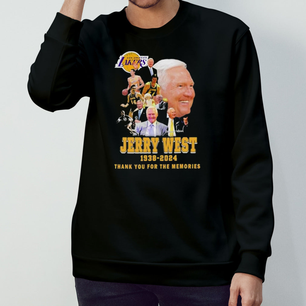 Los Angeles Dodgers Rip Jerry West 1938-2024 Thank You For The Memories Signature Shirt