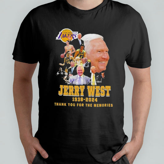 Los Angeles Dodgers Rip Jerry West 1938-2024 Thank You For The Memories Signature Shirt