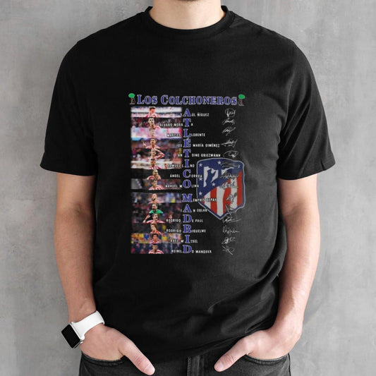 Los Colchoneros Atletico Madrid Signatures Shirts