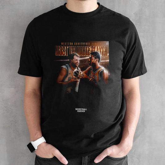 Luka Doncic Wins The Magic Johnson Trophy As The Western Conference Finals MVP NBA 2024 shirt