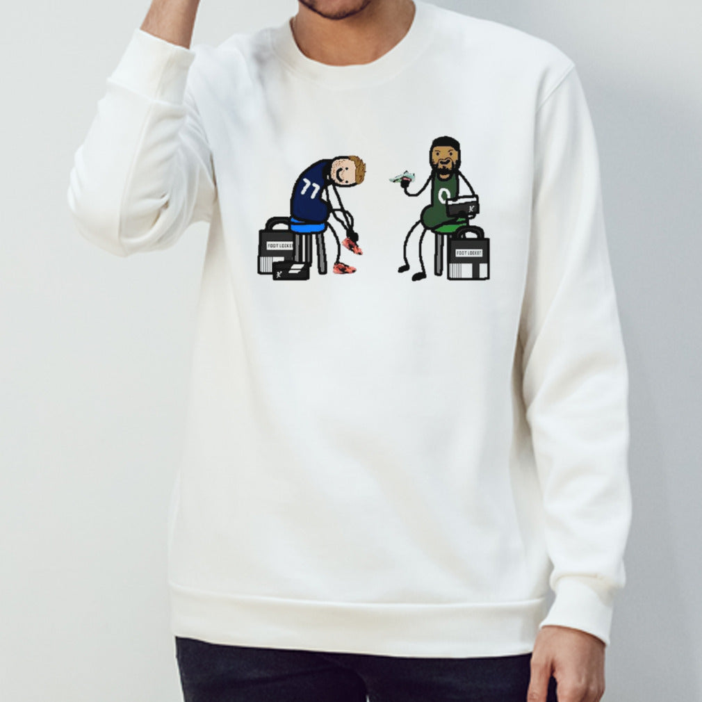 Luka and Tatum lace up for the finals shirt