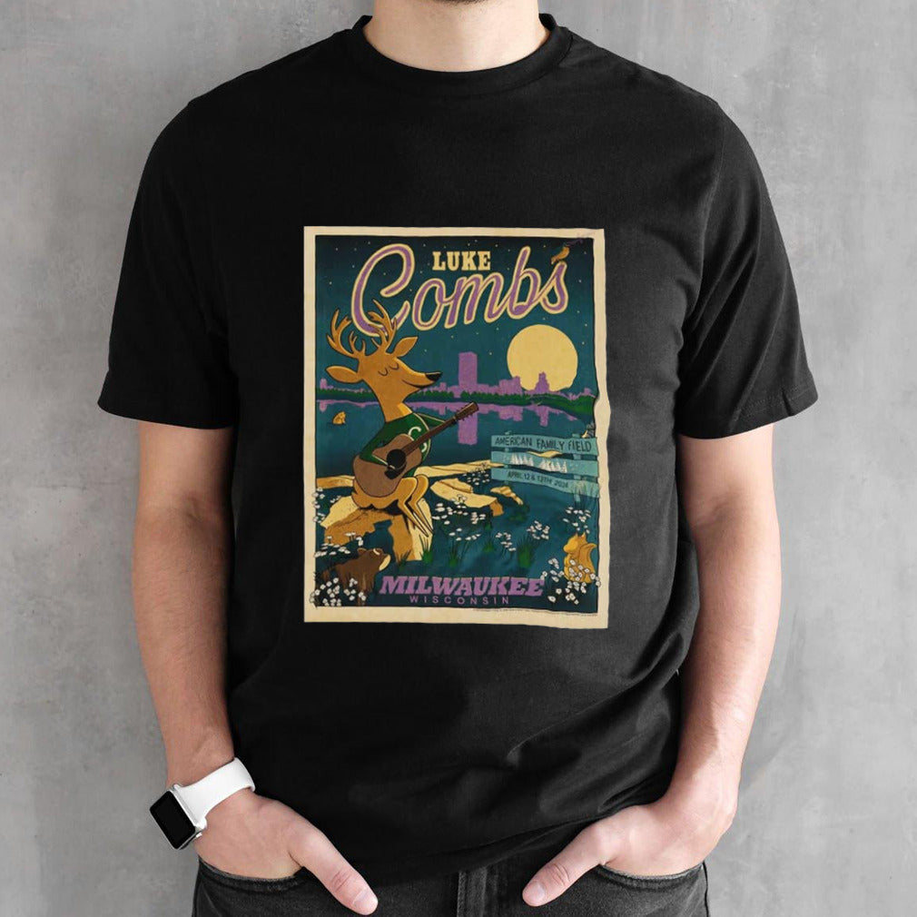 Luke Combs Milwaukee Wisconsin April 12 13 2024 American Family Field T-Shirt