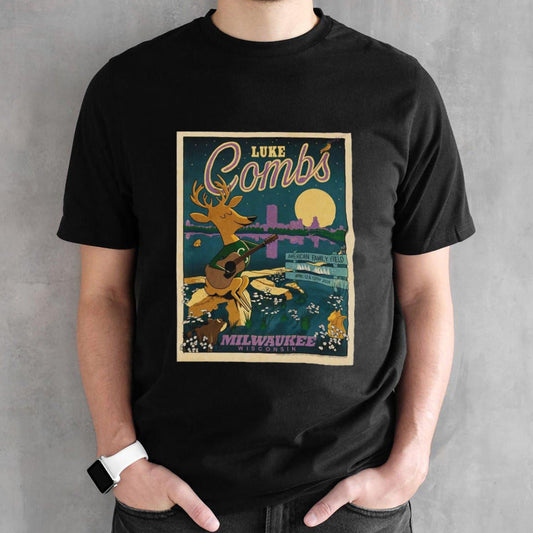 Luke Combs Milwaukee Wisconsin April 12 13 2024 American Family Field T-Shirt
