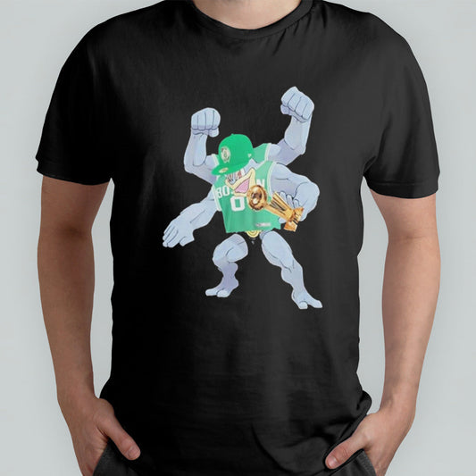 Machamp Pokemon x Boston Celtics Collaborations NBA Finals 2024 Champions Merchandise T-Shirt