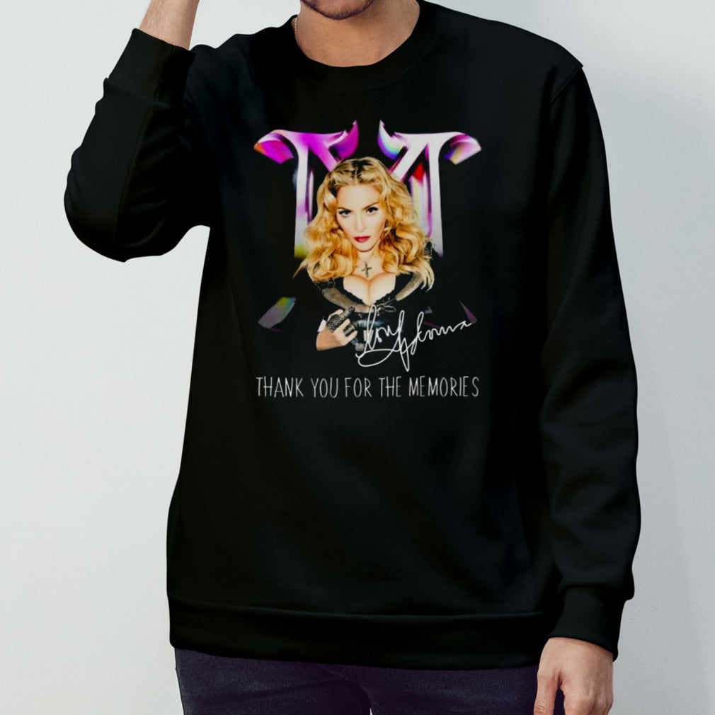 Madonna Long Signature Thank You For The Memories Signature T-Shirt