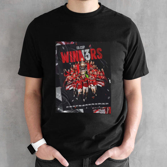 Manchester United Champions The Football Association Challenge Cup FA Cup 2024 Man UTD Winners shirt