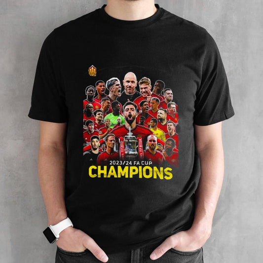 Manchester United Champions The Football Association Challenge Cup FA Cup 2024 shirt