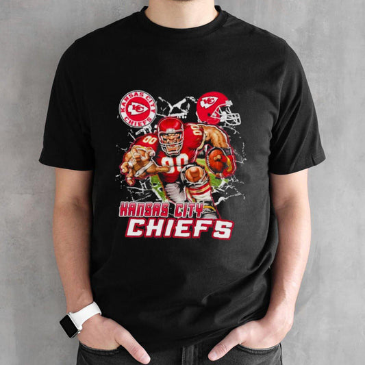 Mascot Breaking Through Wall Kansas City Chiefs Vintage Shirts