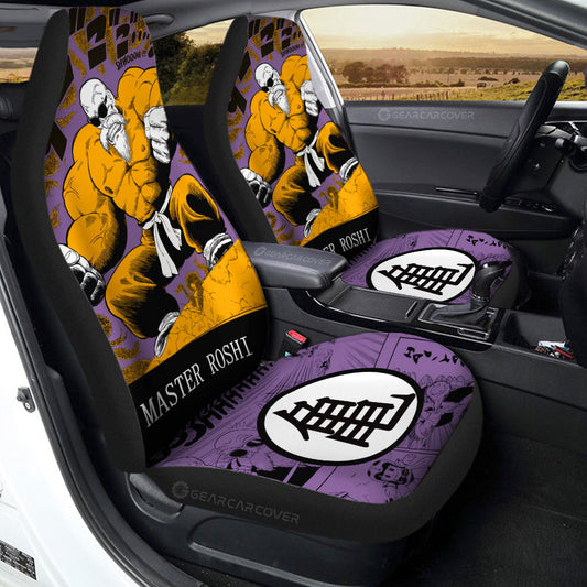 Master Roshi Car Seat Covers Custom Dragon Ball Anime Manga Color Style