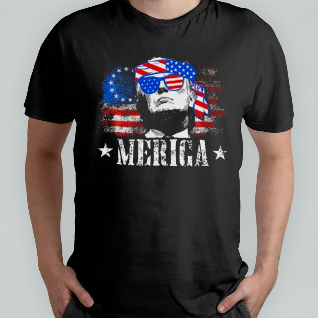 Merica Trump 4th Of July Us American Flag Women shirt