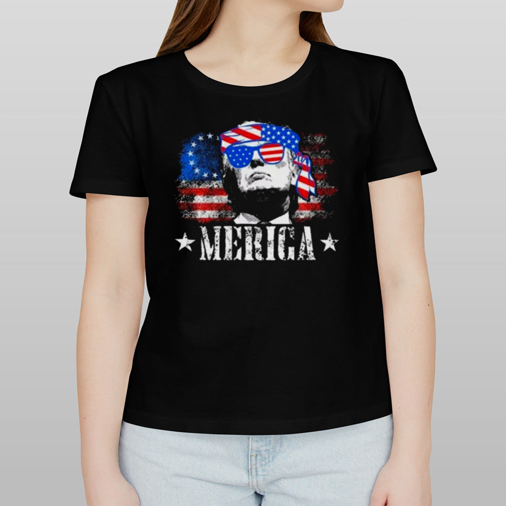 Merica Trump 4th Of July Us American Flag Women shirt