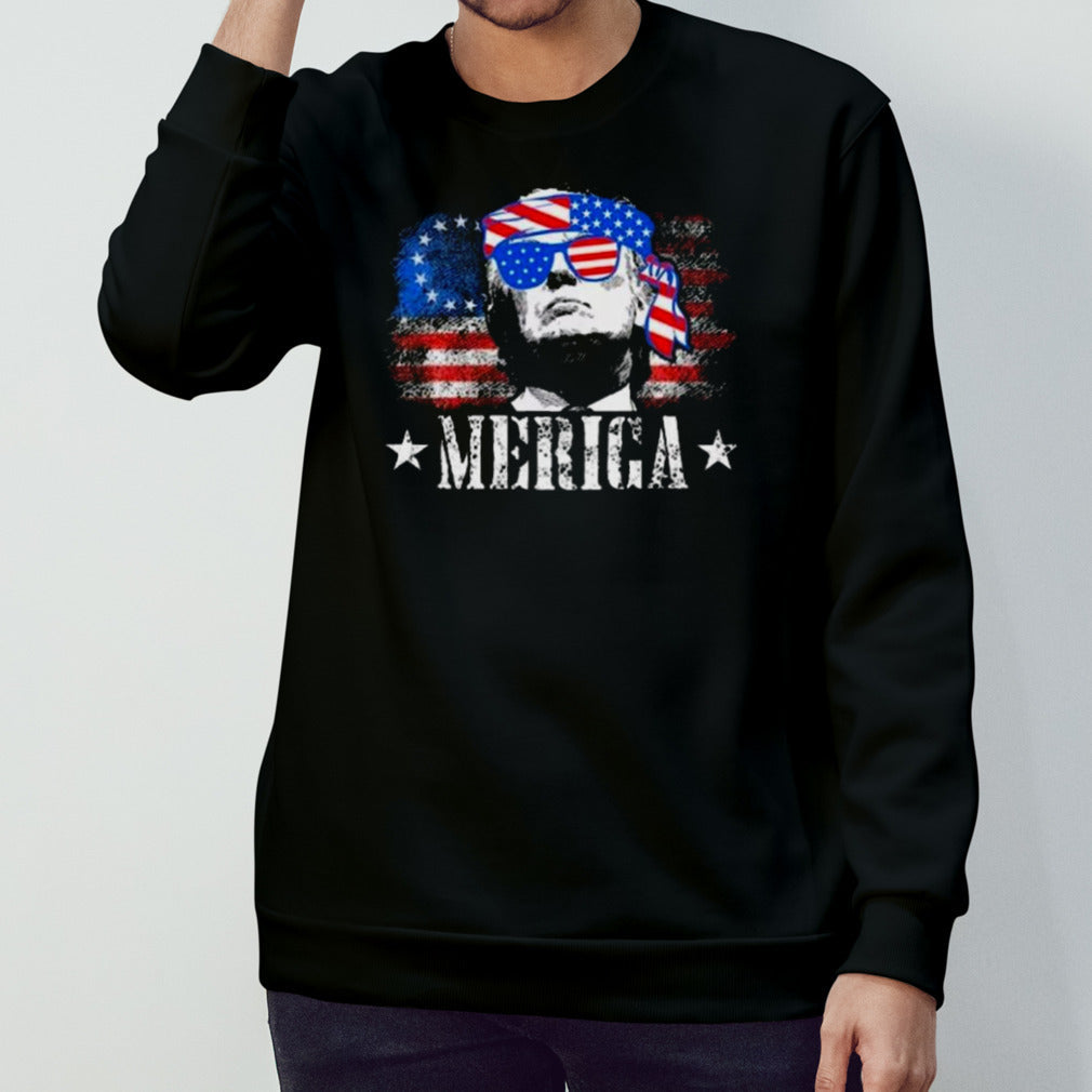 Merica Trump 4th Of July Us American Flag Women shirt