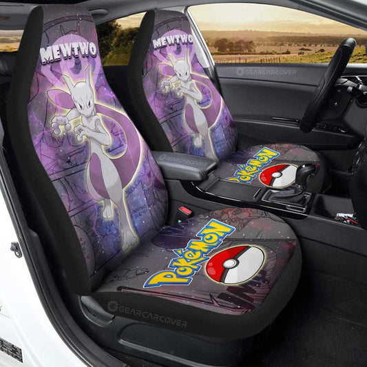Mewtwo Car Seat Covers Custom Anime Galaxy Manga Style