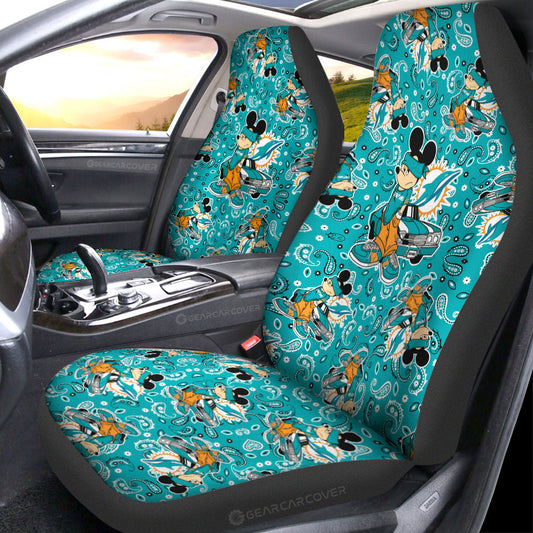 Miami Dolphins Car Seat Covers Cartoon Theme Collection