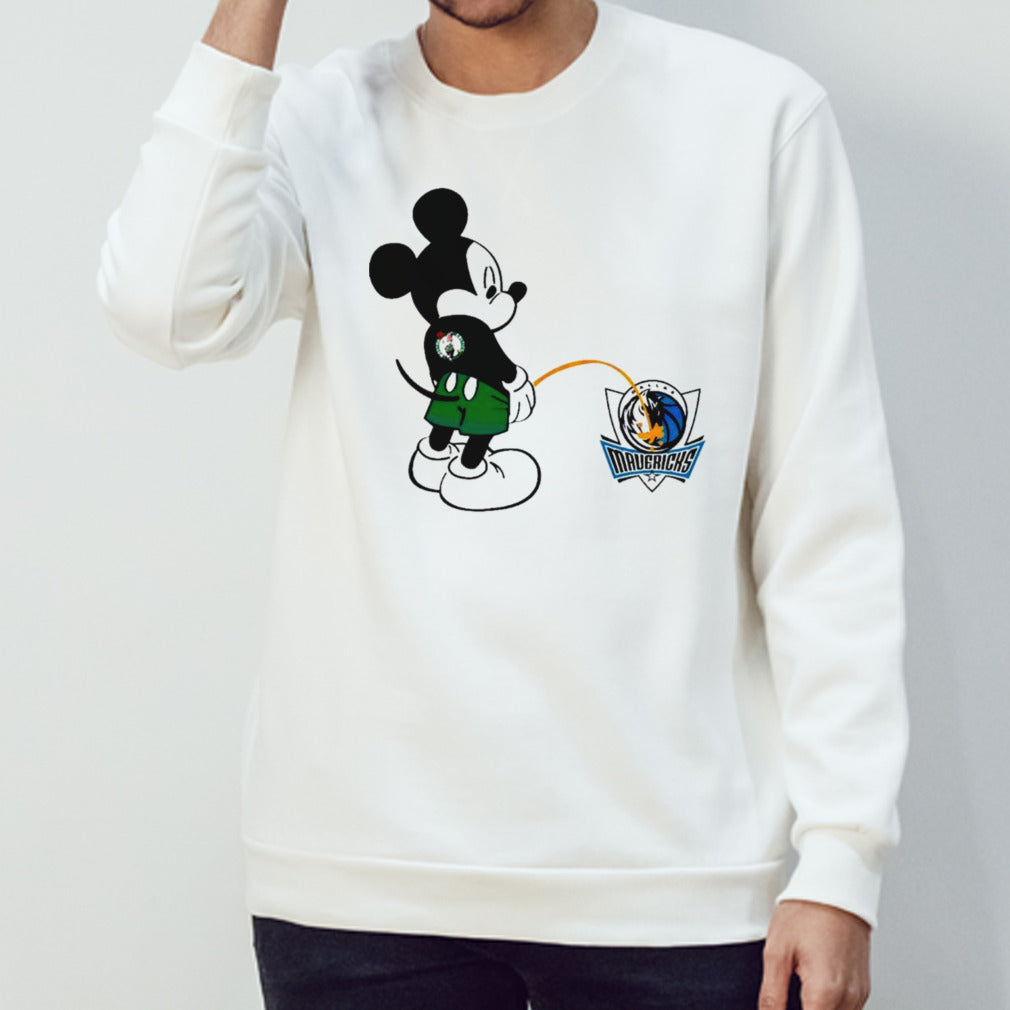 Mickey Boston Celtics Piss On Dallas Mavericks Shirt