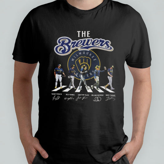 Milwaukee Brewers True Fan The Baseball Legends The Brewers Abbey Road Signatures T-shirt