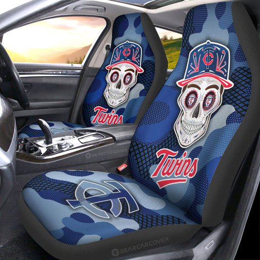 Minnesota Twins Car Seat Covers Skull Theme Collection