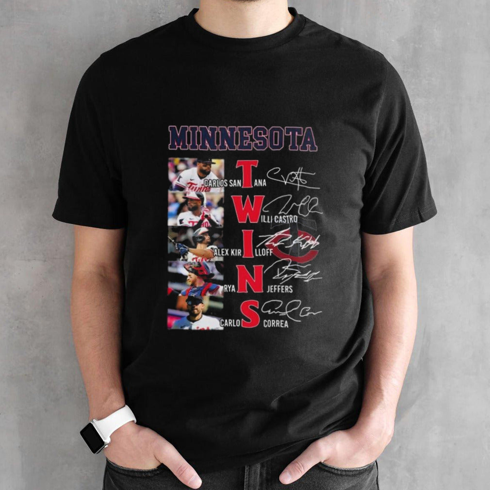 Minnesota Twins Team Baseball Players Names Signatures Shirt