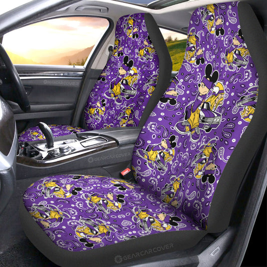 Minnesota Vikings Car Seat Covers Cartoon Theme Collection