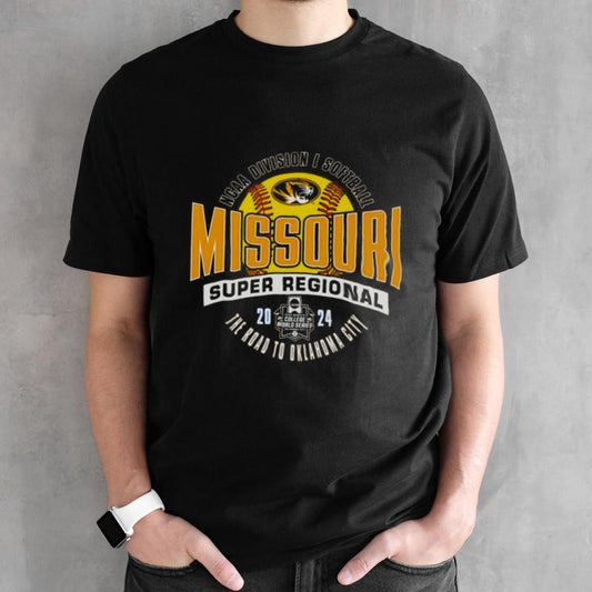 Missouri Tigers 2024 NCAA Division I Softball Super Regional The Road To Oklahoma City Shirt