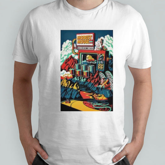 Modest Mouse Jun 30 2024 Fiddlerâ€™s Green Amphitheatre in Greenwood Village CO Poster shirt