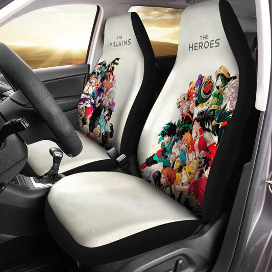 My Hero Academia Car Seat Covers Custom Heroes Vs Villains Anime Car Accessories