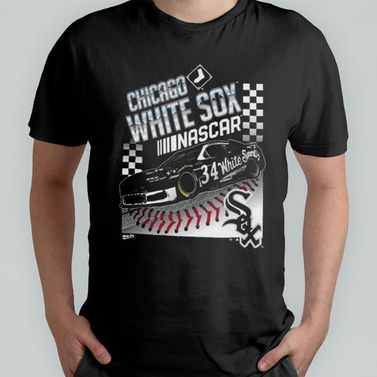 NASCAR x Chicago White Sox â€™47 Black Franklin T-shirt