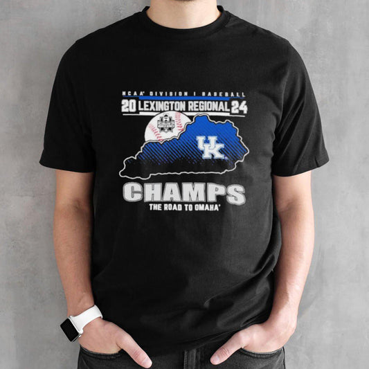 NCAA Division I Baseball Lexington Regional Champions Kentucky Wildcats The Road To Omaha Shirt
