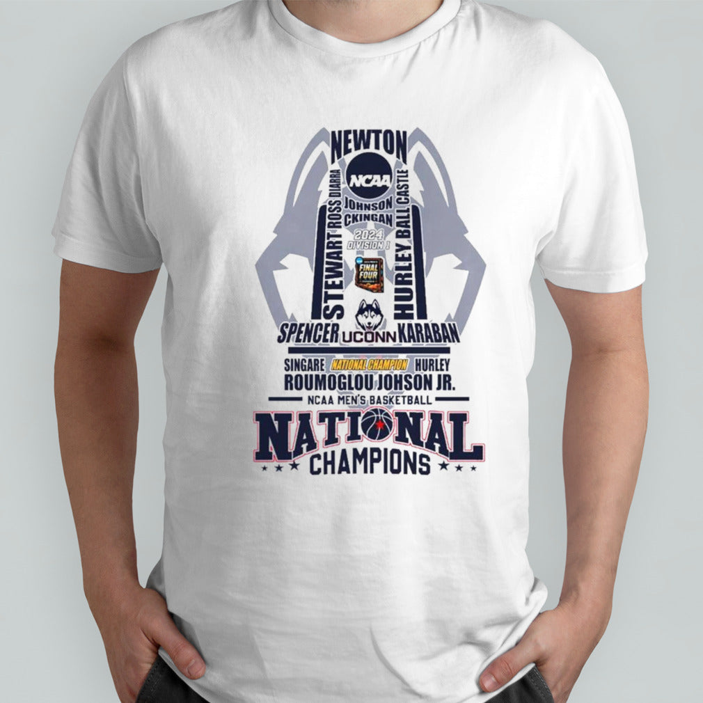 NCAA Mensâ€™s Basketball National Champions Uconn Huskies 2024 Shirts