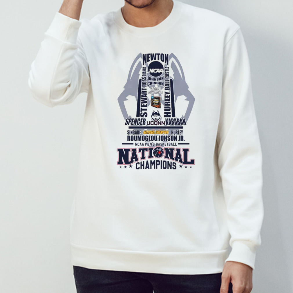 NCAA Mensâ€™s Basketball National Champions Uconn Huskies 2024 Shirts