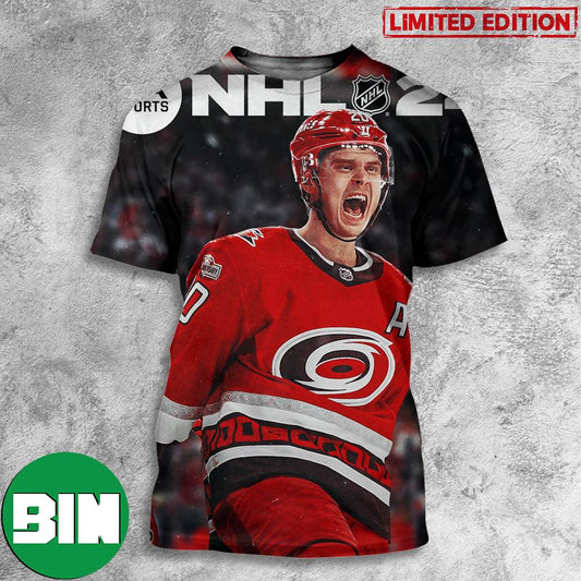 NHL 24 EA Sports Cale Makar Named Cover Athlete Carolina Hurricanes 3D T-Shirts