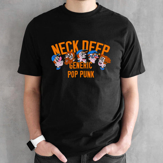 Neck deep generic pop punk cartoon faces shirts