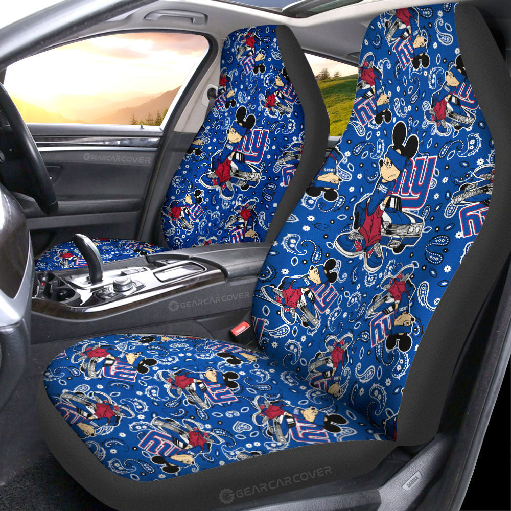 New York Giants Car Seat Covers Cartoon Theme Collection