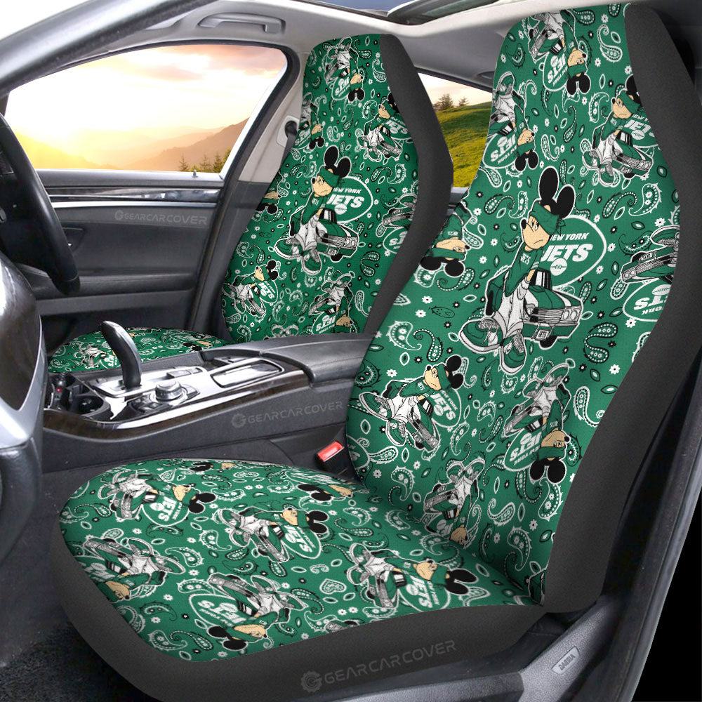 New York Jets Car Seat Covers Cartoon Theme Collection