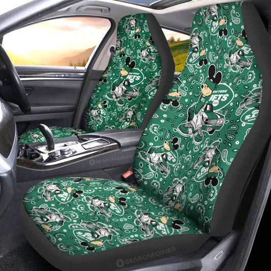 New York Jets Car Seat Covers Cartoon Theme Collection