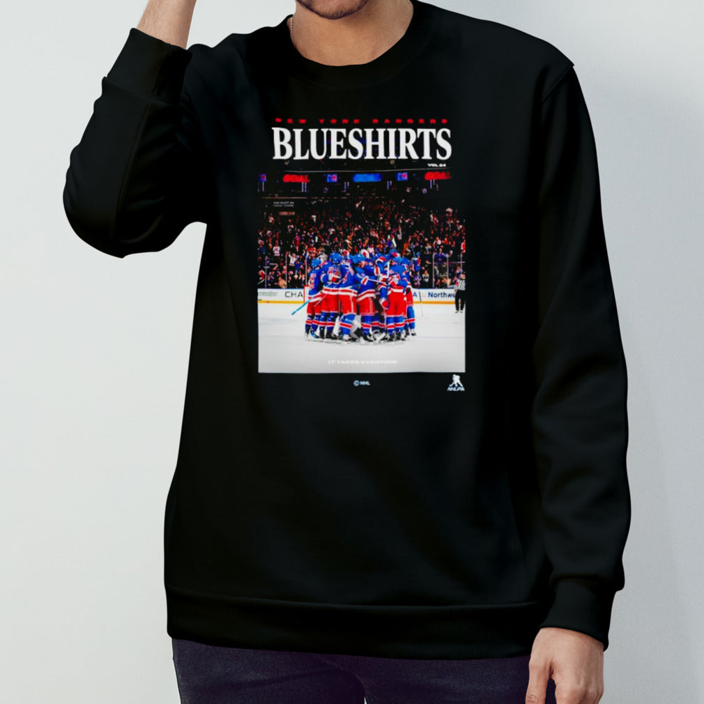 New York Rangers Blueshirts it takes everyone Group Huddle Magazine shirts