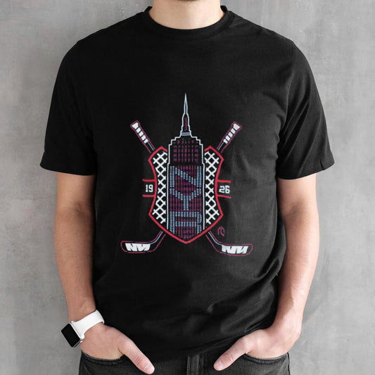 New York Rangers Hockey Empire State Hockey Badge T-shirt